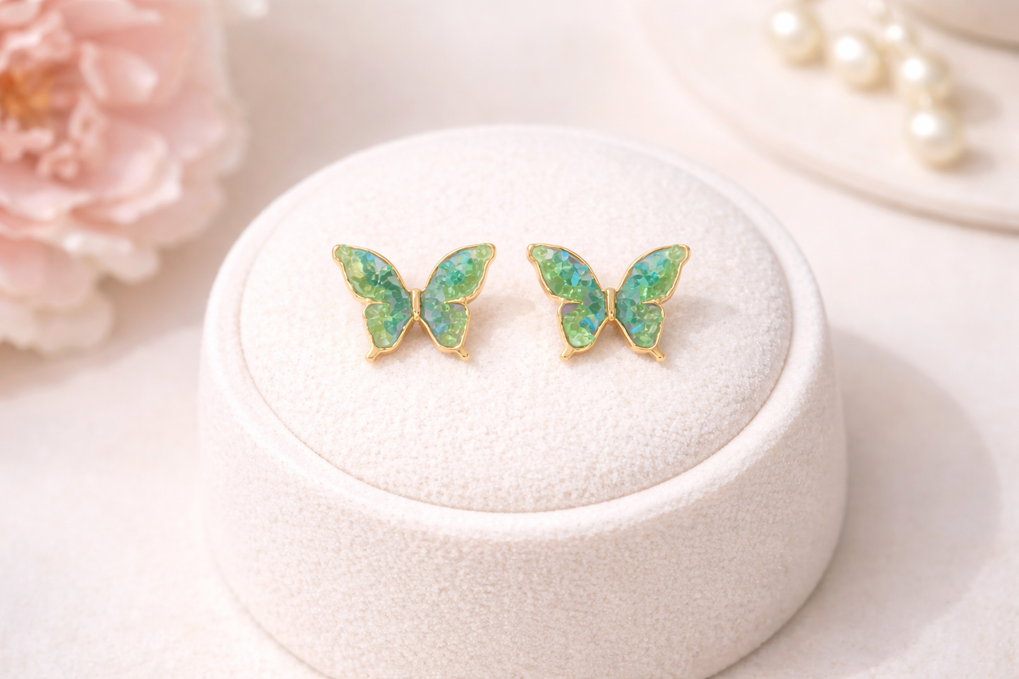 Boucles Papillon Émeraude