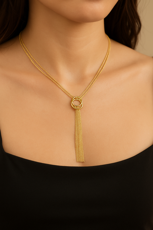 Collier Cascade Dorée
