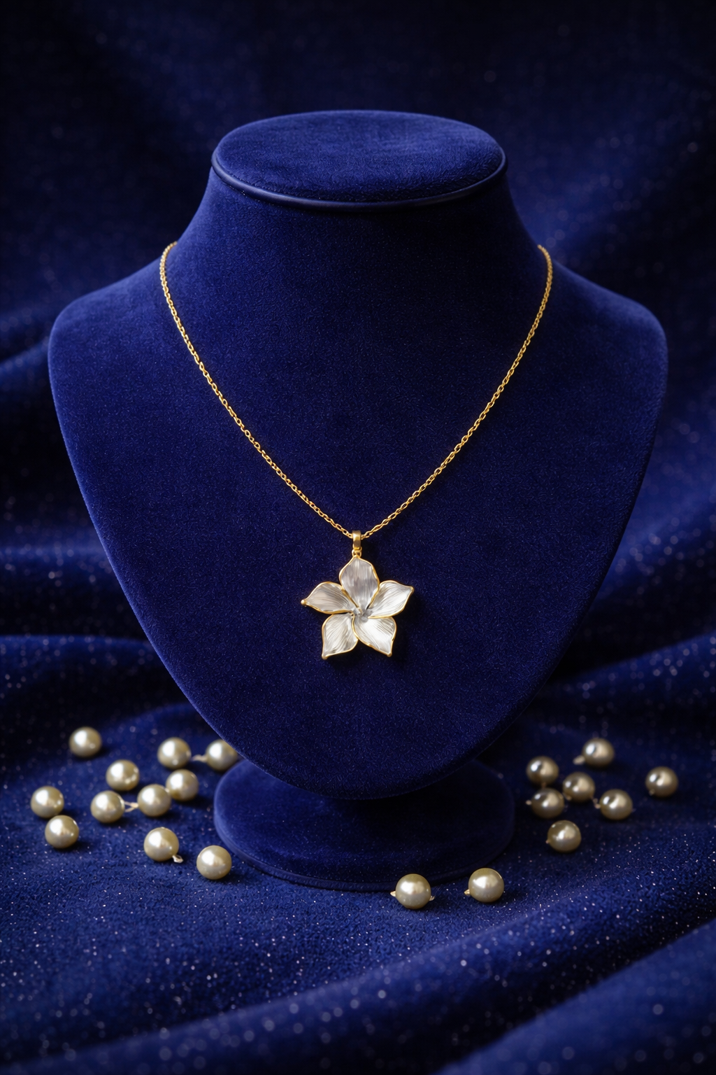 Collier Fleur Nacrée